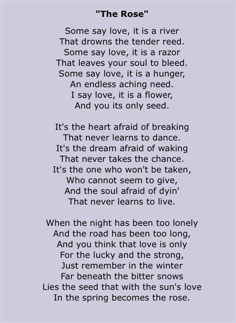 the rose song and lyrics